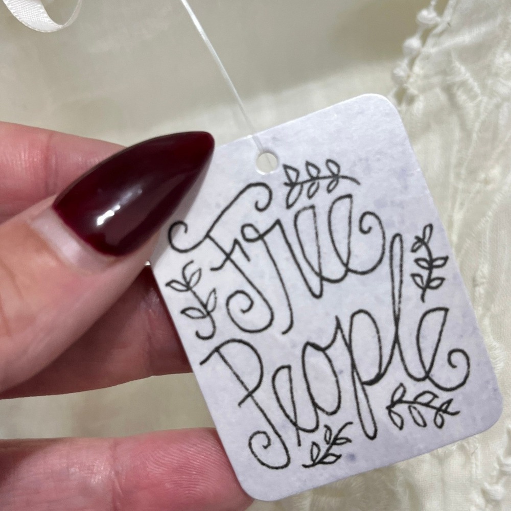 Free People Boho Cottagecore Coquette Ruffle Mini Dress Women Sz 0 - Picture 2 of 15